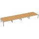 Canterbury 8 Person Back to Back Bench Desk with Recessed Legs